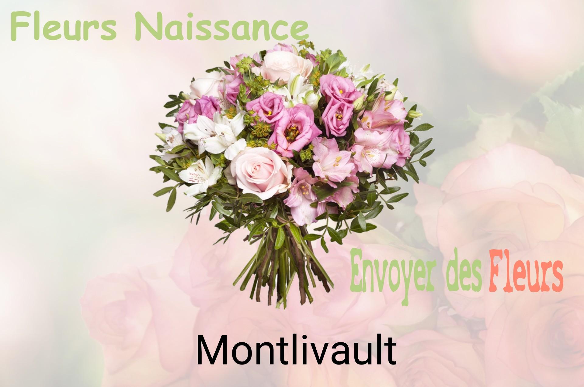 Bouquet de fleurs de naissance livré à Montlivault