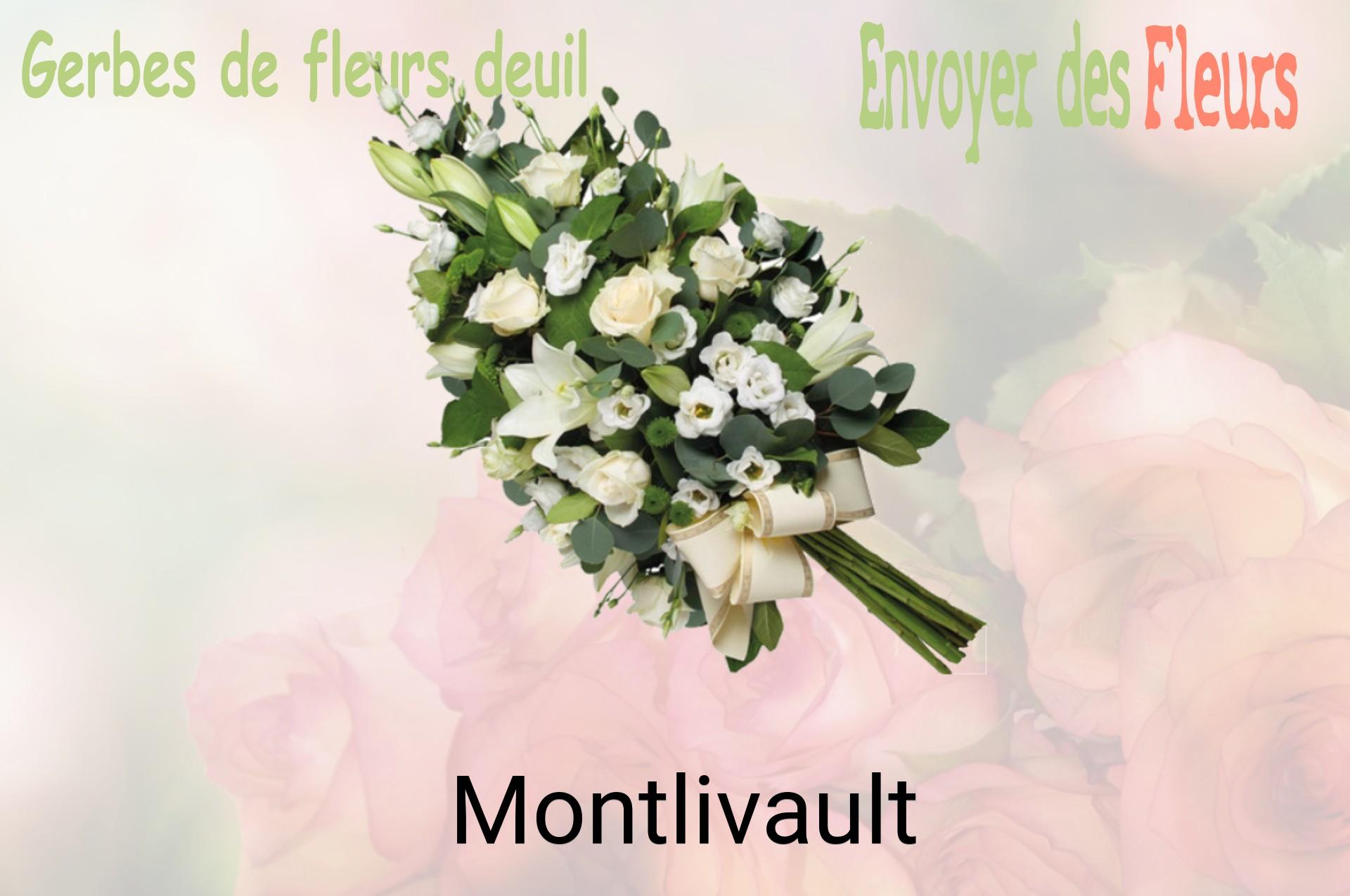 Gerbe de fleurs de deuil livrée à Montlivault